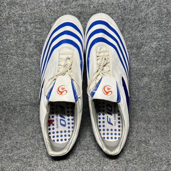 Adidas F10 TRX Soccer Cleats FG Mens 13 White Blue Futbol Vtg 2008 main image 8